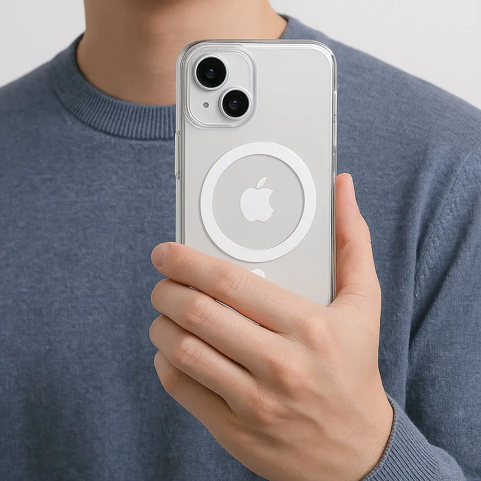 Carcasa Para iPhone 17 Transparente MagSafe + Mica 6