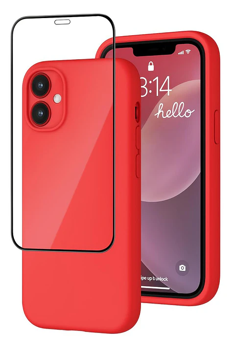 Carcasa Funda Para iPhone 17 Silicona Color + Mica