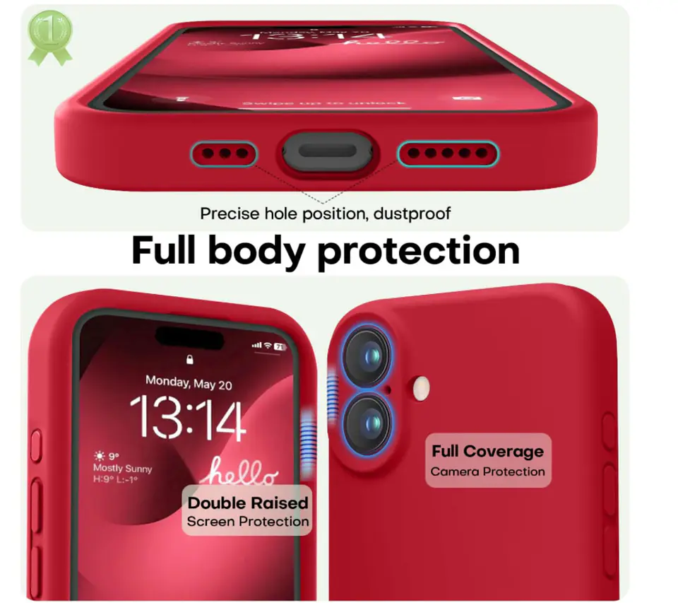 Carcasa Funda Para iPhone 17 Silicona Color + Mica 10