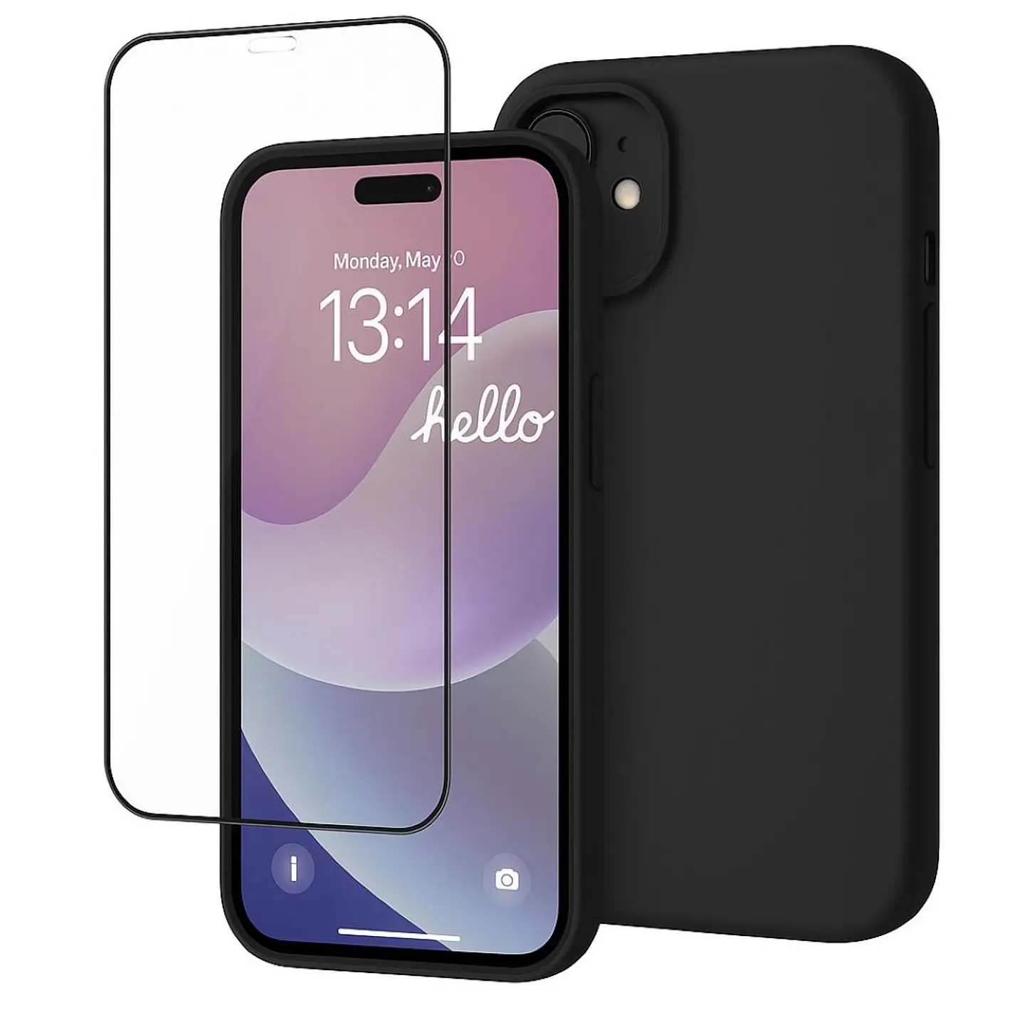 Carcasa Funda Para iPhone 17 Silicona Color + Mica 2