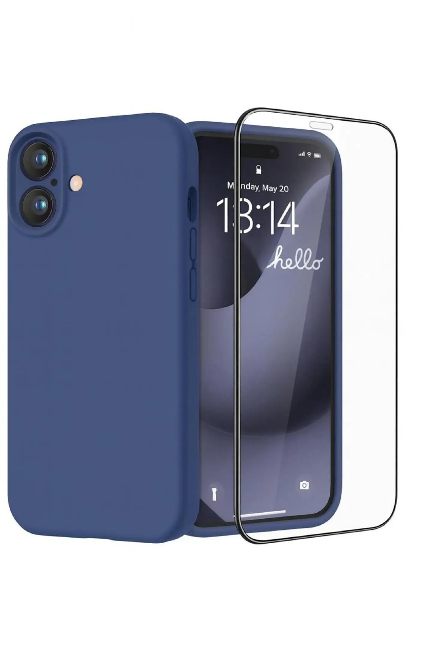 Carcasa Funda Para iPhone 17 Silicona Color + Mica 3