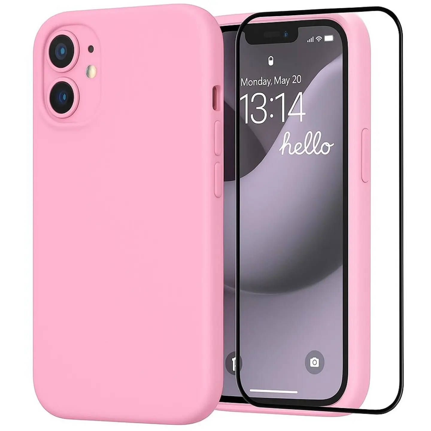Carcasa Funda Para iPhone 17 Silicona Color + Mica 6