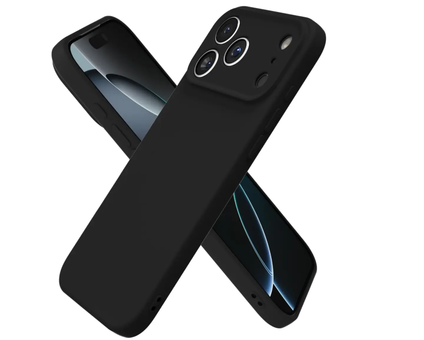 Carcasa Funda Para iPhone 17 Pro Silicona Color + Mica 9