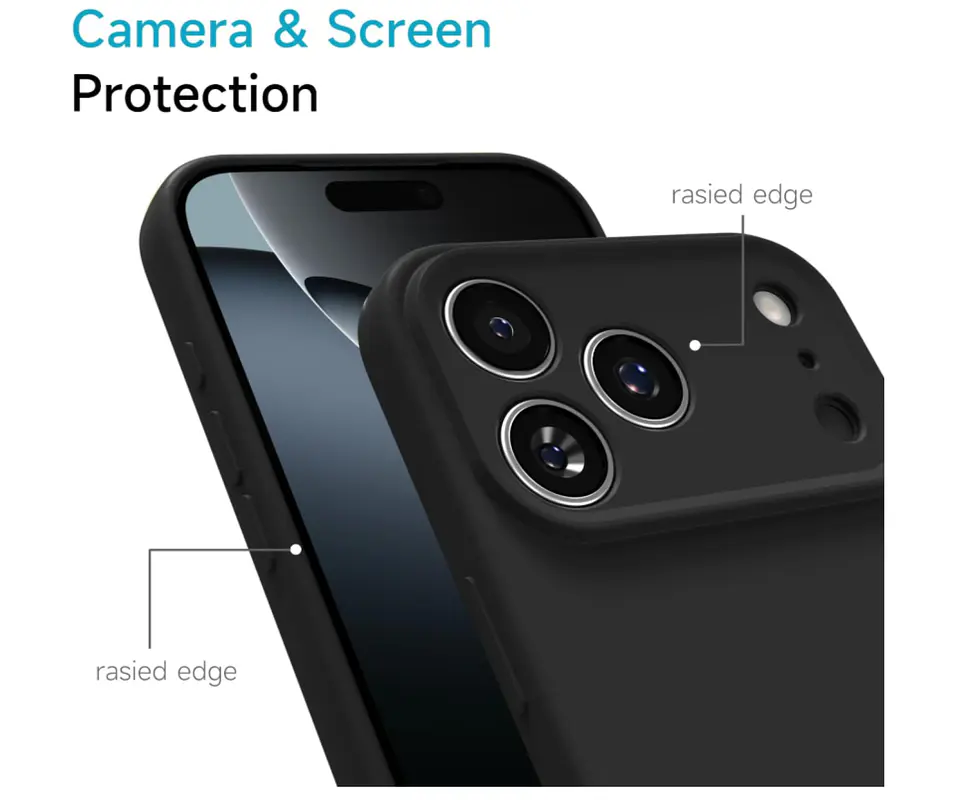 Carcasa Funda Para iPhone 17 Pro Silicona Color + Mica 12