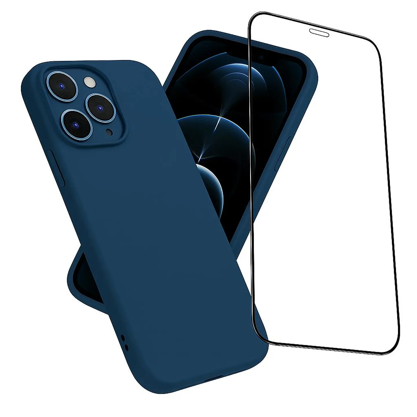 Carcasa Funda Para iPhone 17 Pro Max Silicona Color + Mica 3