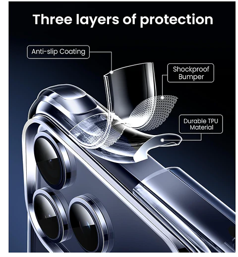 Carcasa Para iPhone 17 Pro Max Transparente Reforzada