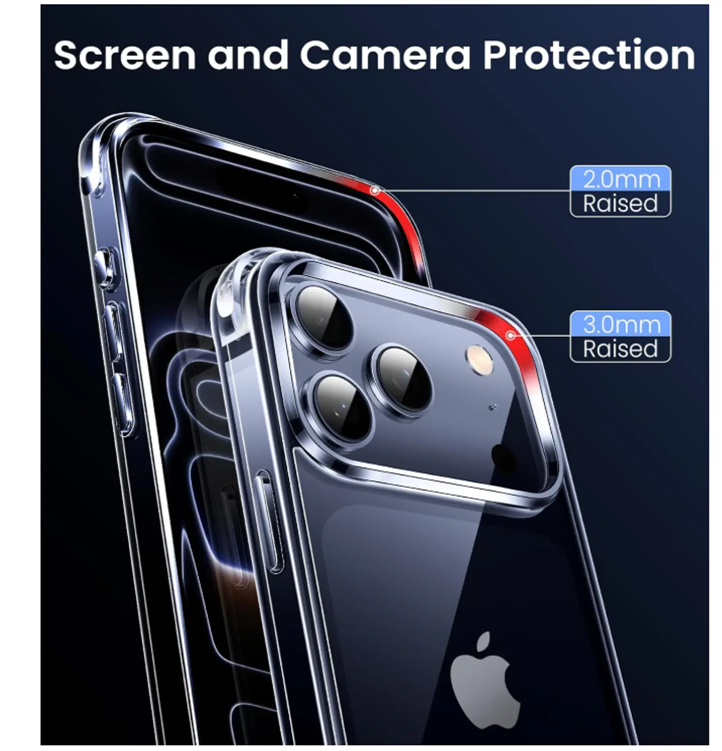 Carcasa Para iPhone 17 Pro Max Transparente Reforzada 5