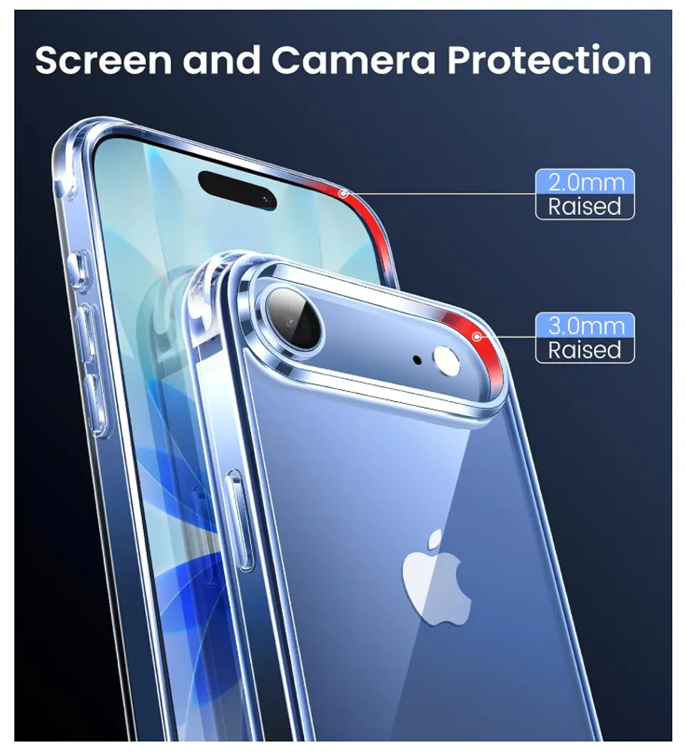 Carcasa Para iPhone 17 Air Transparente Reforzada + Mica 7