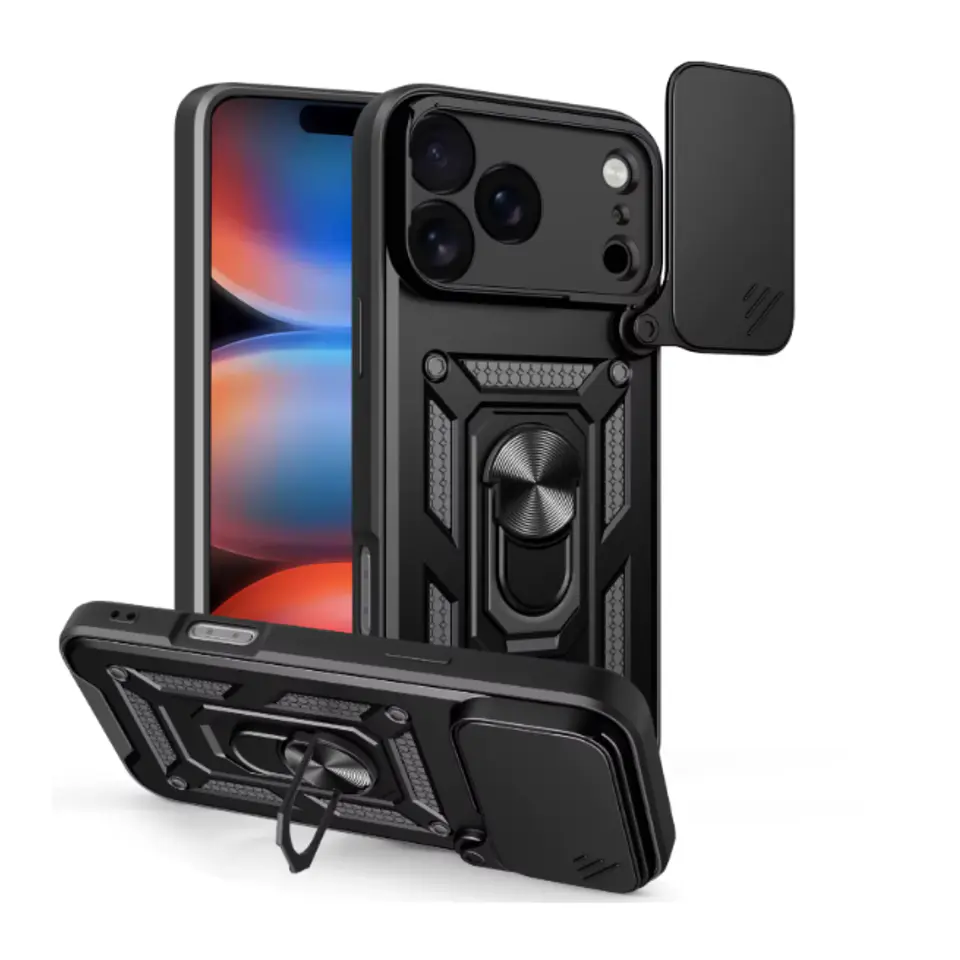 Carcasa Para iPhone 17 Anti Golpes Anillo Negro 1