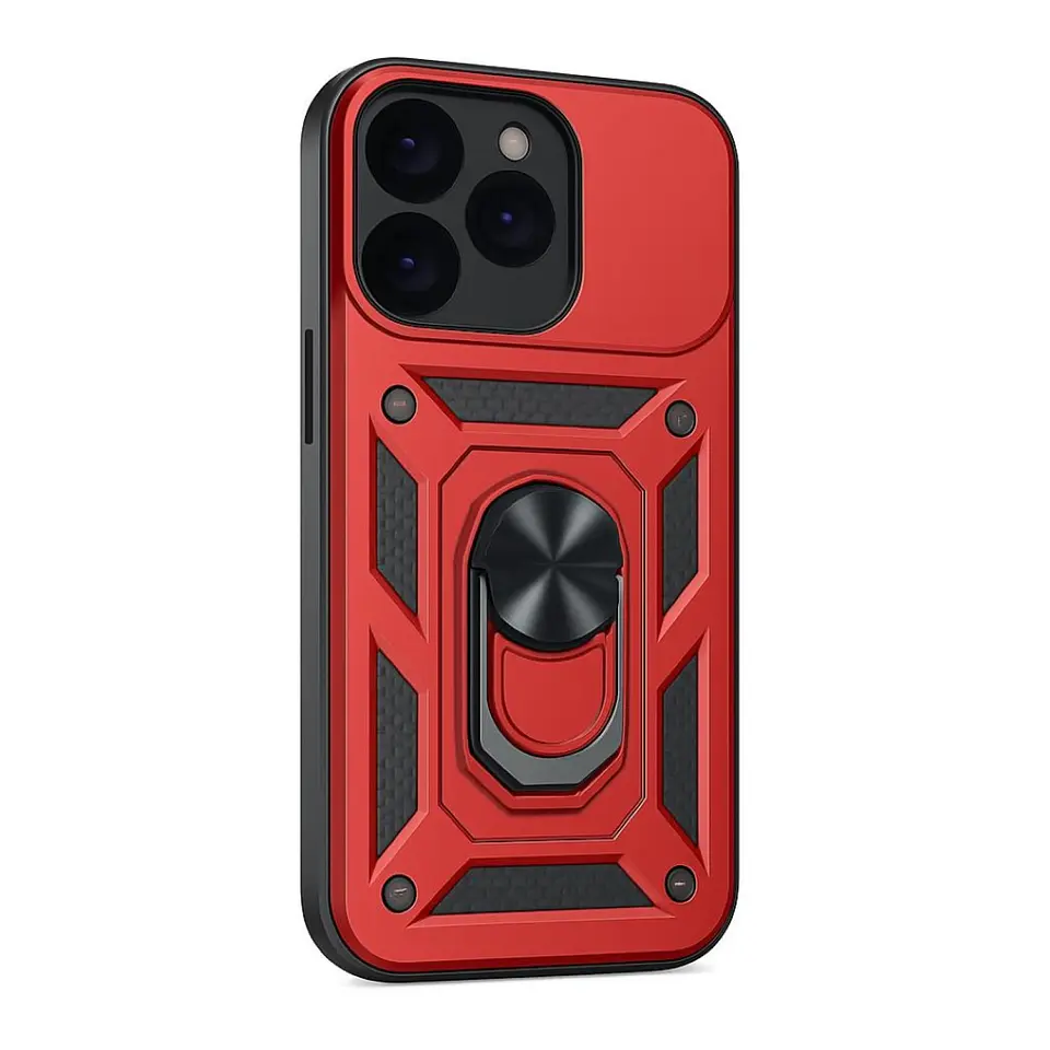 Carcasa Para iPhone 17 Anti Golpes Anillo Rojo + Mica 4