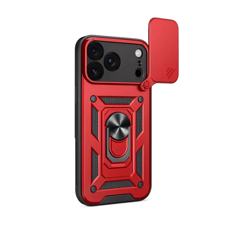 Carcasa Para iPhone 17 Anti Golpes Anillo Rojo + Mica 7