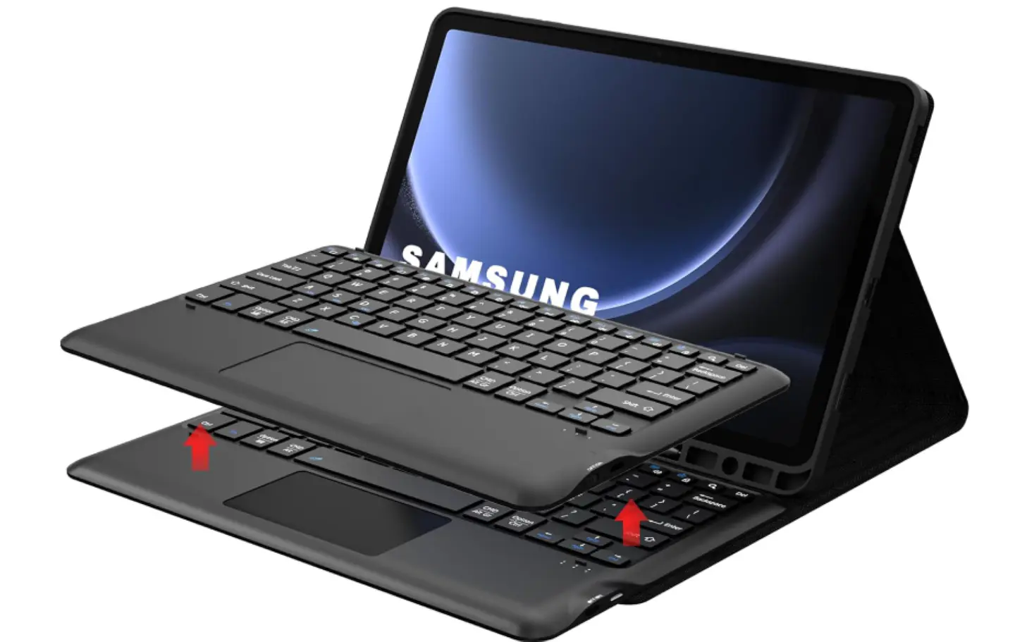 Funda Con Teclado Touchpad Negro Para Tablet S10 Lite 3