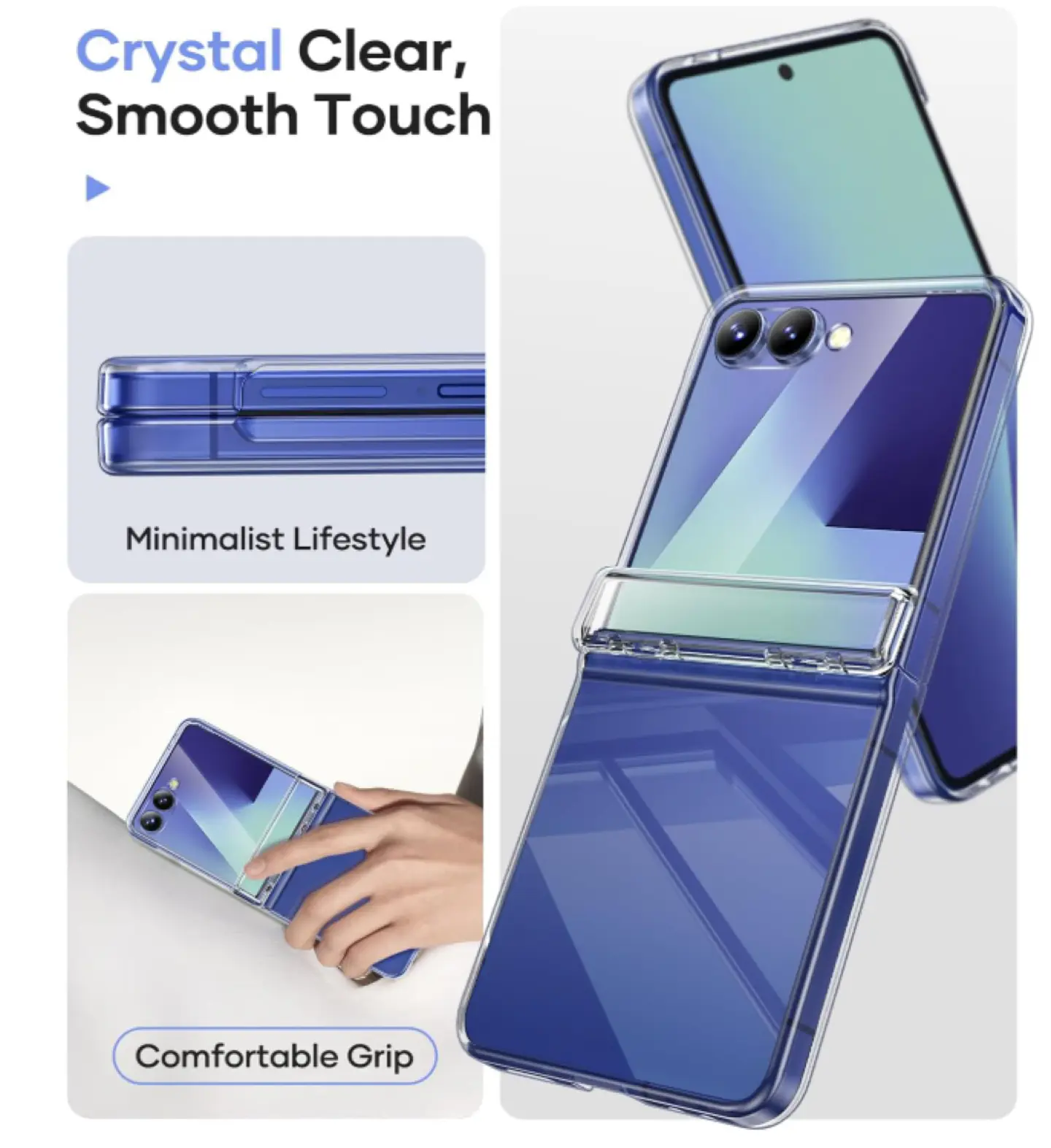 Carcasa Para Samsung Z Flip 7 Transparente Con Bisagra 2