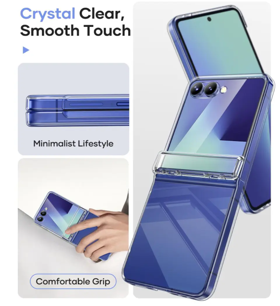 Carcasa Para Samsung Z Flip 7 Transparente Con Bisagra 2