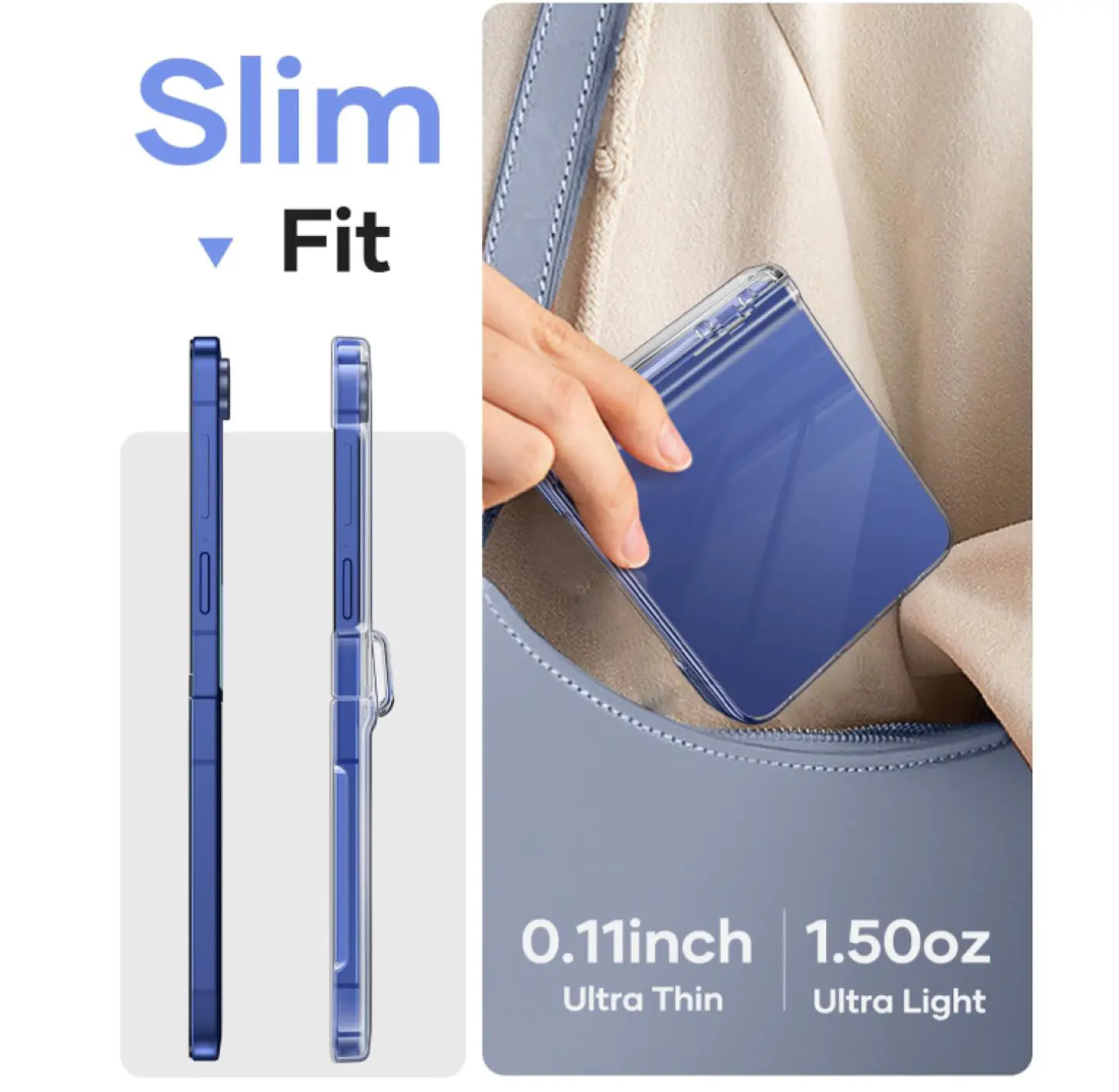 Carcasa Para Samsung Z Flip 7 Transparente Con Bisagra 3