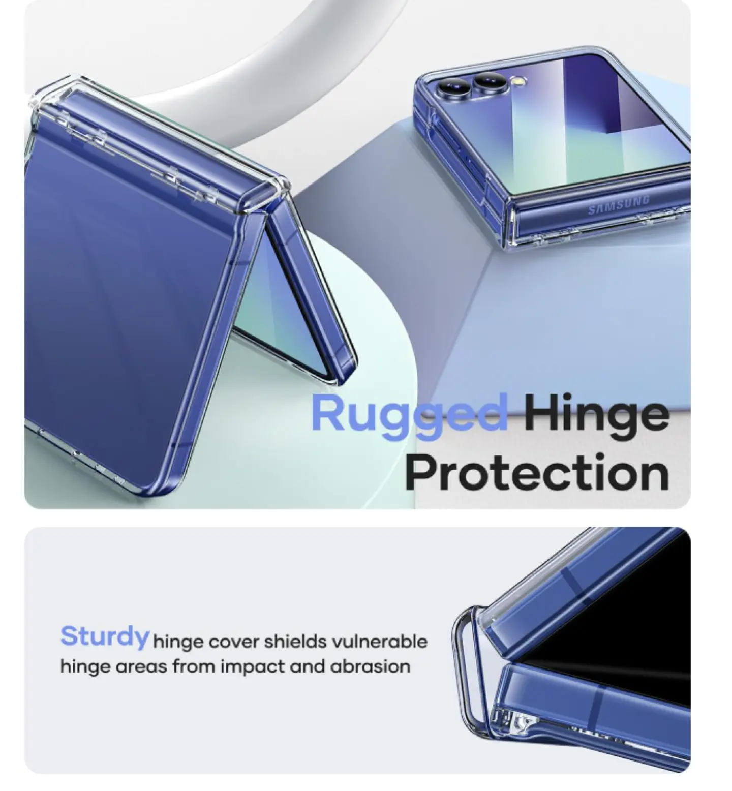 Carcasa Para Samsung Z Flip 7 Transparente Con Bisagra 4