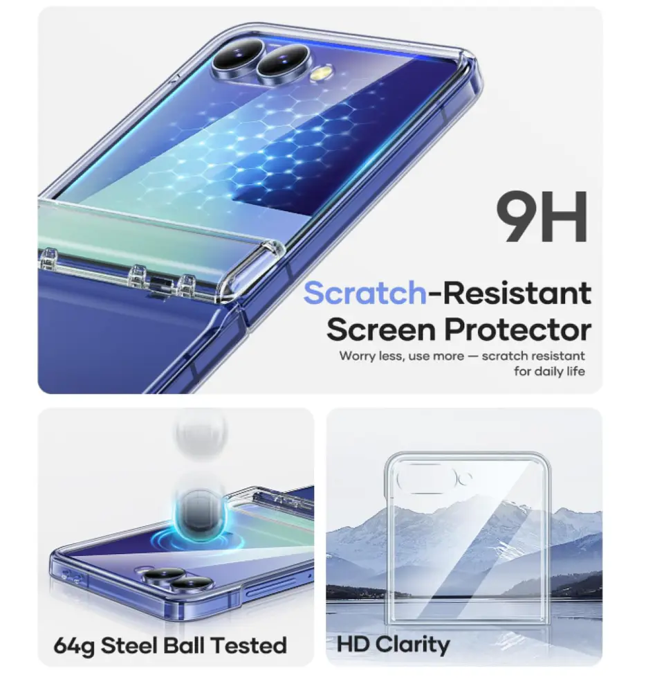 Carcasa Para Samsung Z Flip 7 Transparente Con Bisagra 5