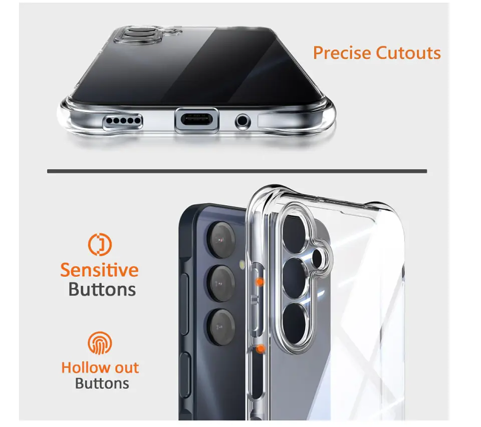 Carcasa Para Samsung A17 5g Transparente Reforzada 3