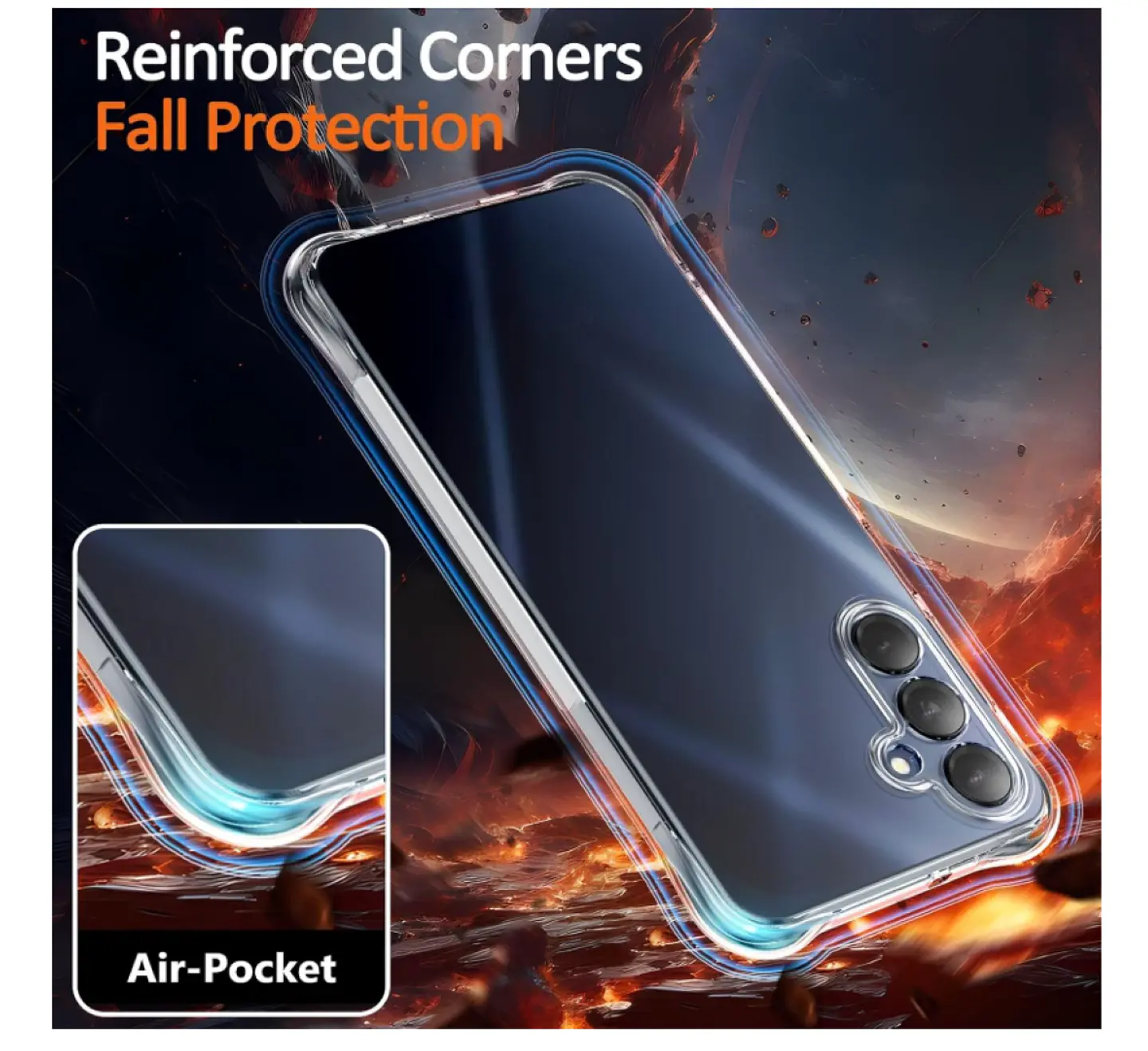 Carcasa Para Samsung A17 5g Transparente Reforzada 5