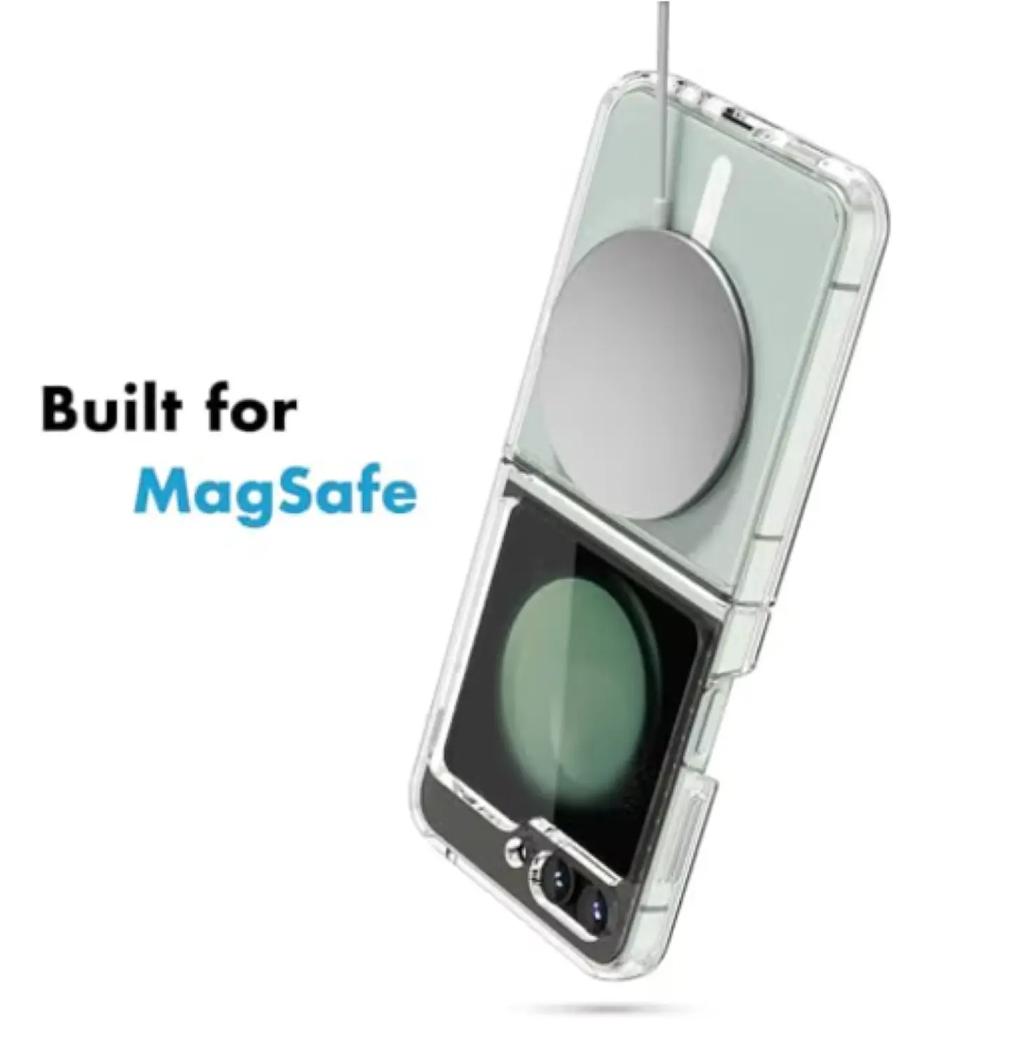 Carcasa Para Samsung Z Flip 7 Fe Transparente MagSafe 2