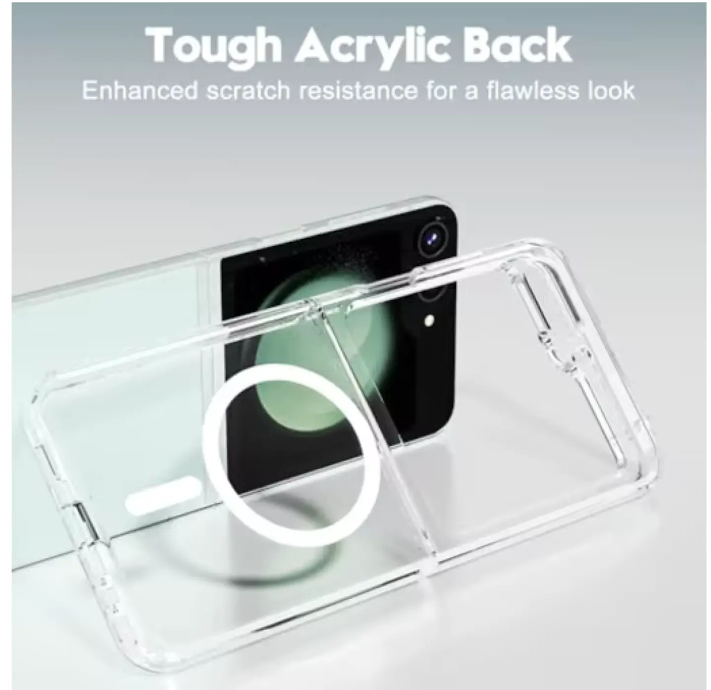 Carcasa Para Samsung Z Flip 7 Fe Transparente MagSafe 3