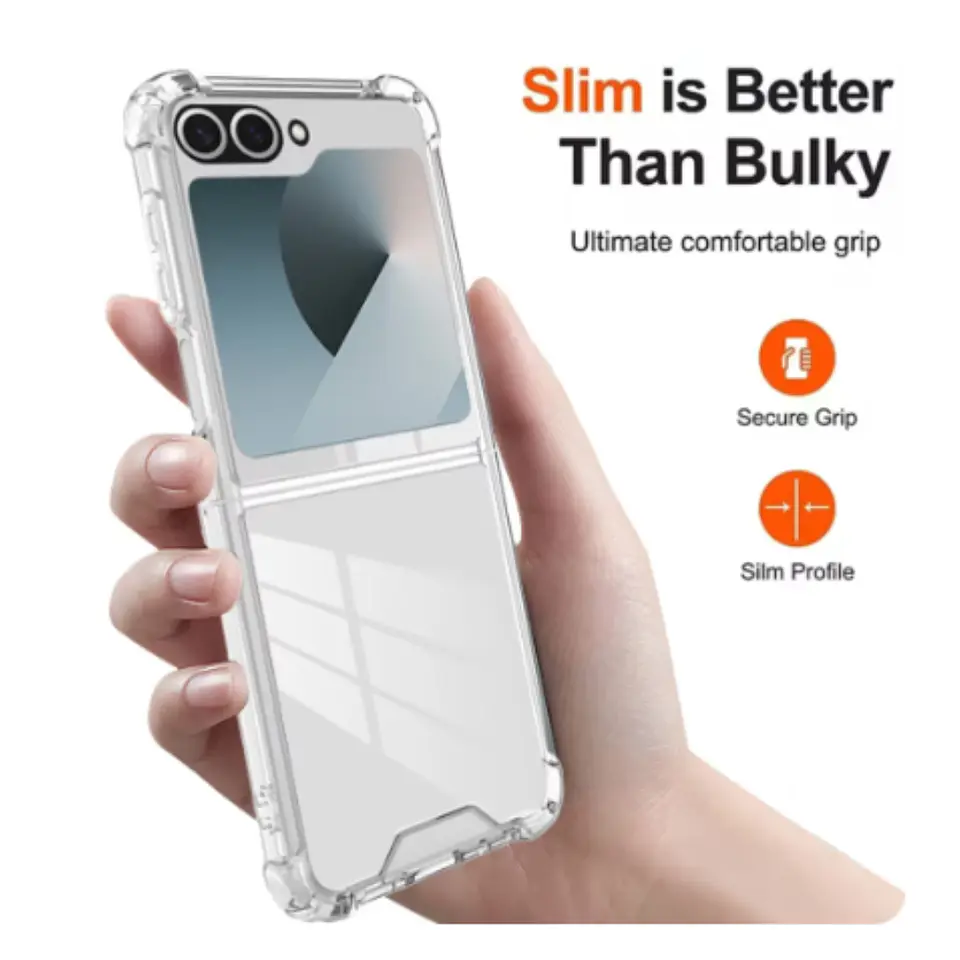Carcasa Para Samsung Z Flip 7 Fe Transparente Reforzada 5