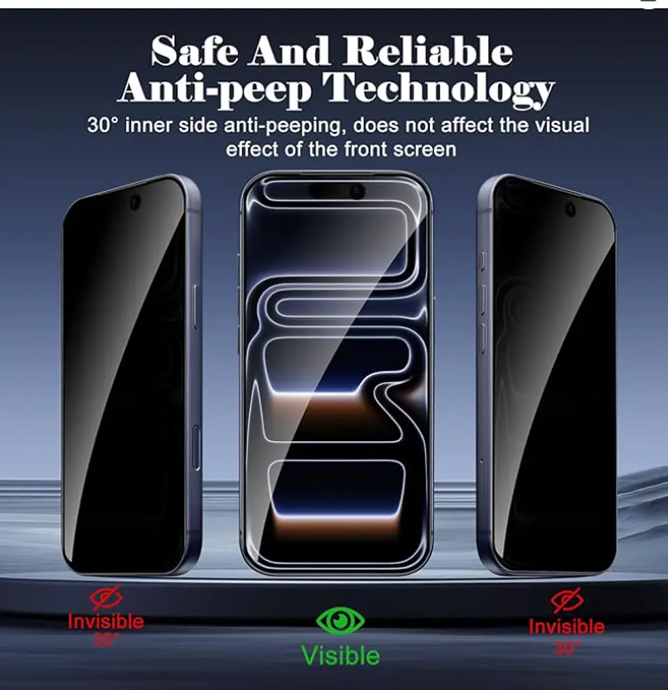 Lámina Mica Privacidad 3d Anti-espía Para iPhone 17 3