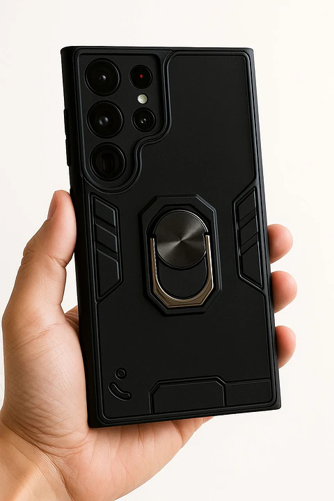 Carcasa Para Samsung S25 Ultra Anti Golpes Anillo Negro