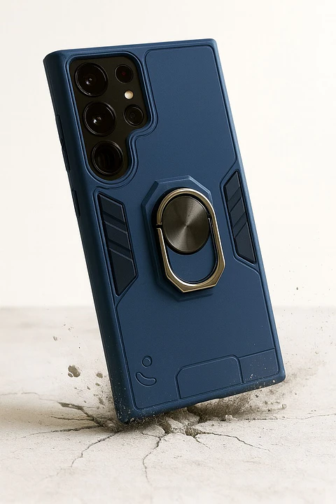 Carcasa Para Samsung S25 Ultra Anti Golpes Anillo Azul