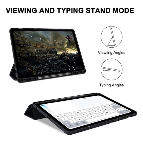 Funda Carcasa Con Ranura Para Samsung Tab S10 Fe+ 13.1 Negro