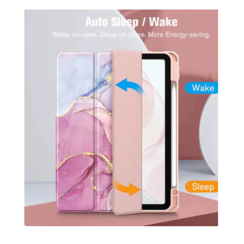 Funda Smart Cover Clear Mármol Para iPad 10ma 10.9 Colores 7