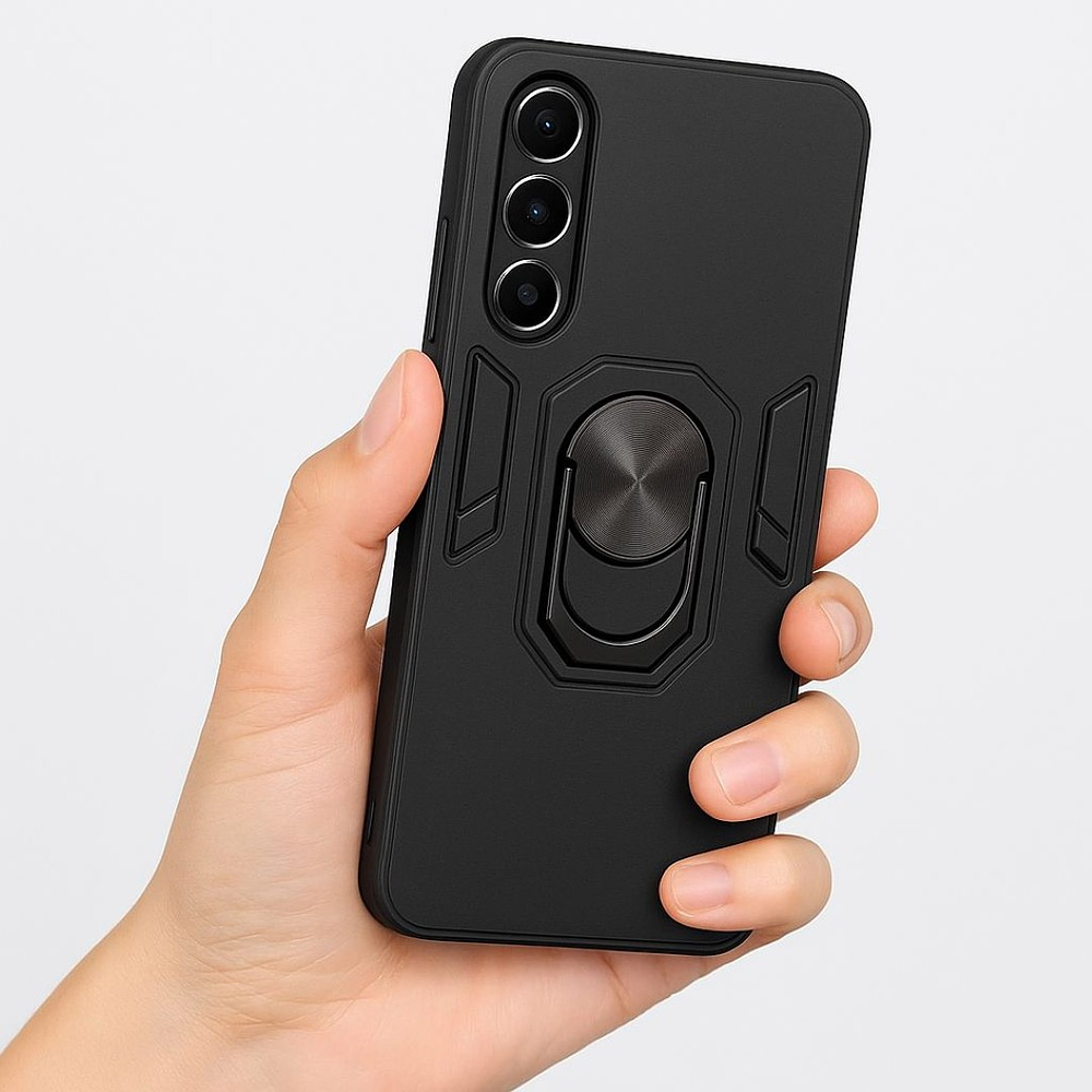 Carcasa Para Samsung S25 Anti Golpes Anillo Negro