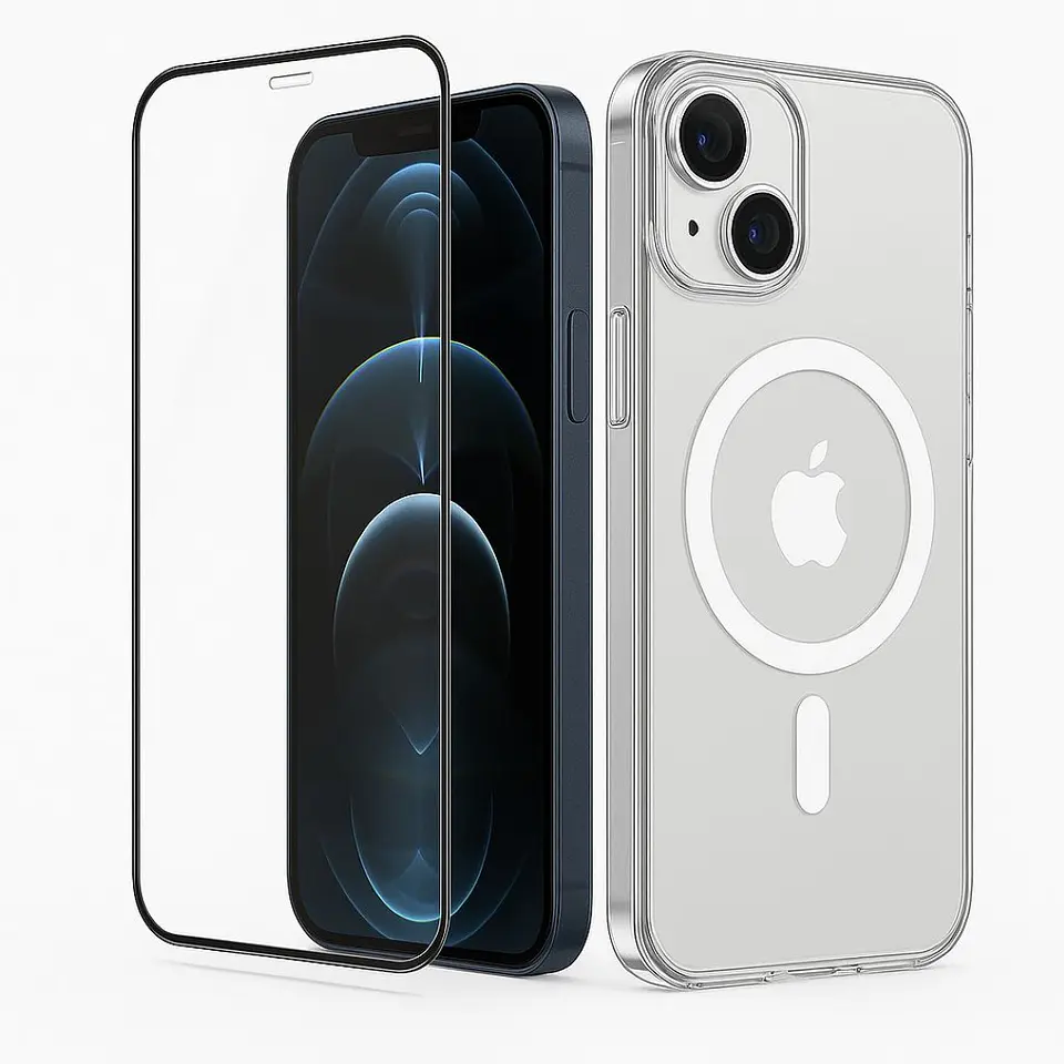 Carcasa Para iPhone 17 Pro Transparente MagSafe + Mica 3