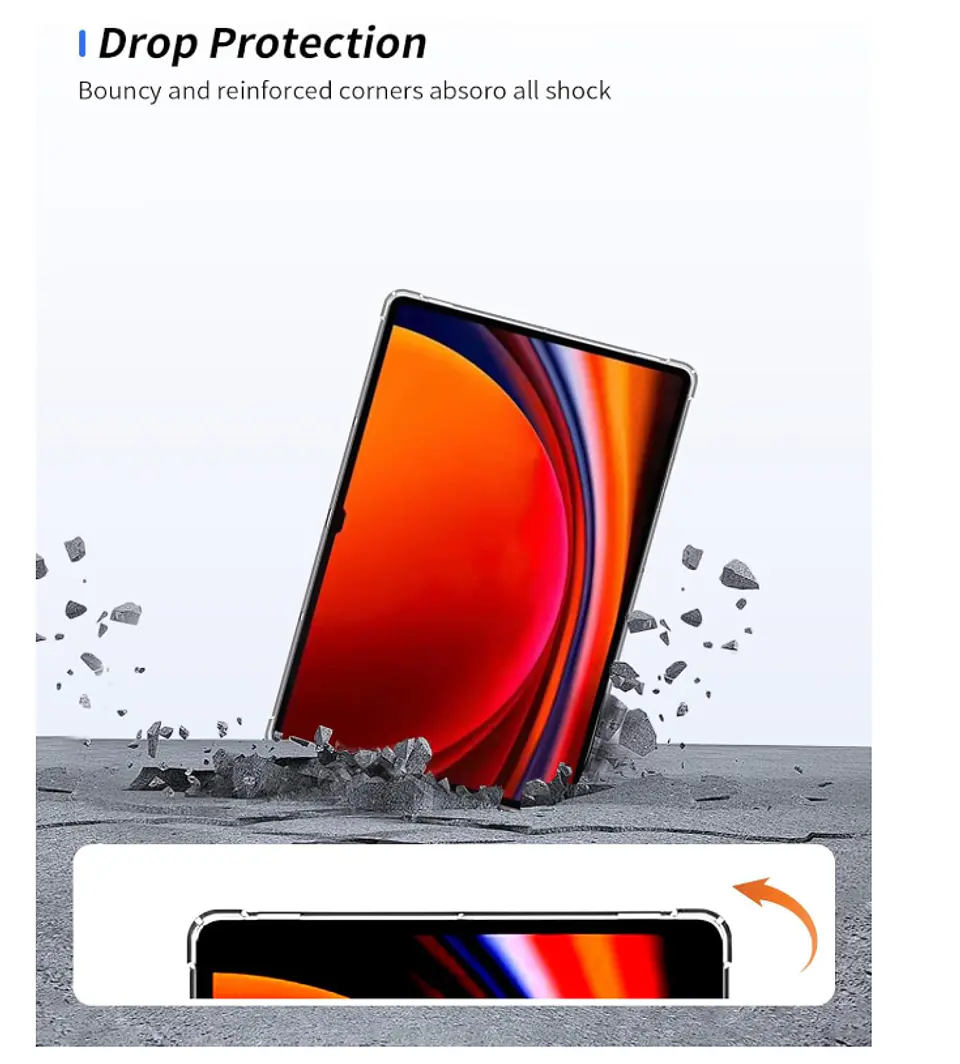 Carcasa Transparente Reforzada Para Tablet Samsung S11 X730 2
