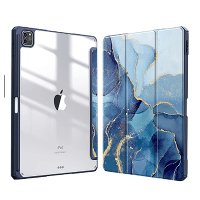 Funda Smart Cover Clear Mármol Para iPad 10ma 10.9 Colores