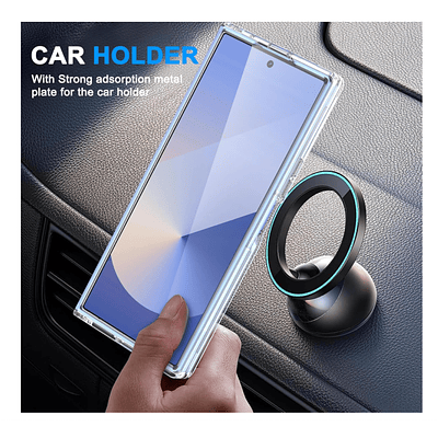 Carcasa Para Samsung Z Fold 7 Transparente MagSafe