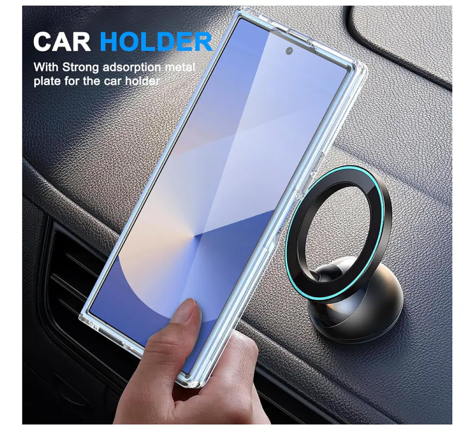 Carcasa Para Samsung Z Fold 7 Transparente MagSafe 2