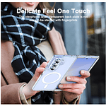 Carcasa Para Samsung Z Fold 7 Transparente MagSafe