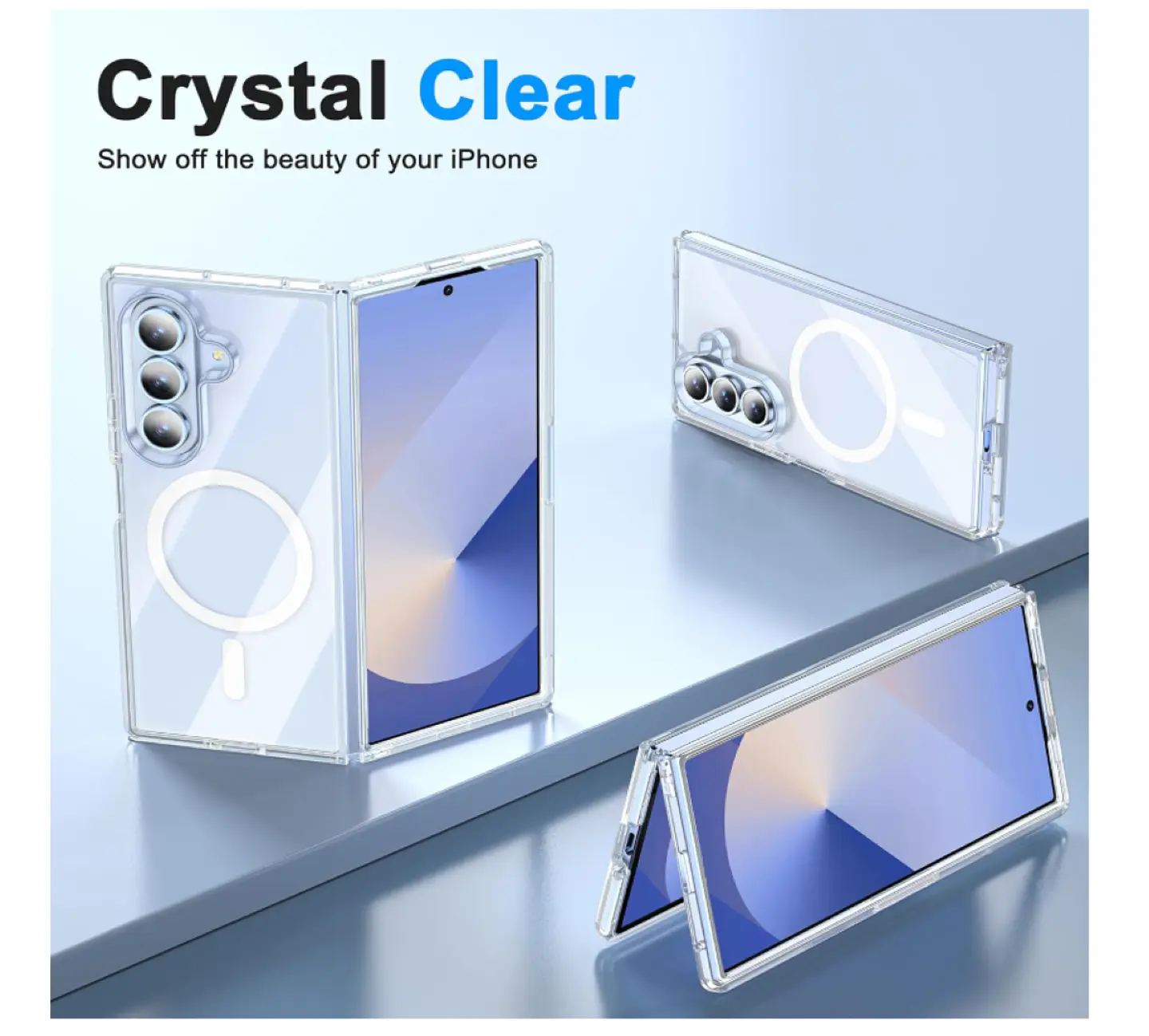 Carcasa Para Samsung Z Fold 7 Transparente MagSafe 6