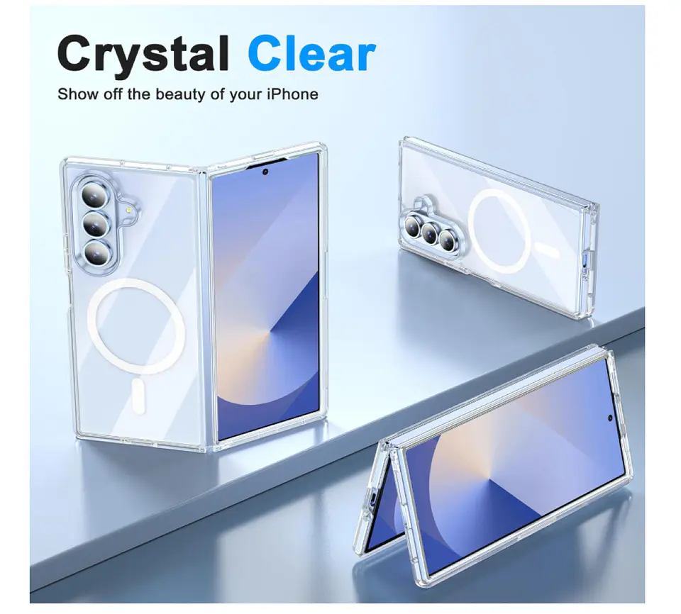Carcasa Para Samsung Z Fold 7 Transparente MagSafe 6