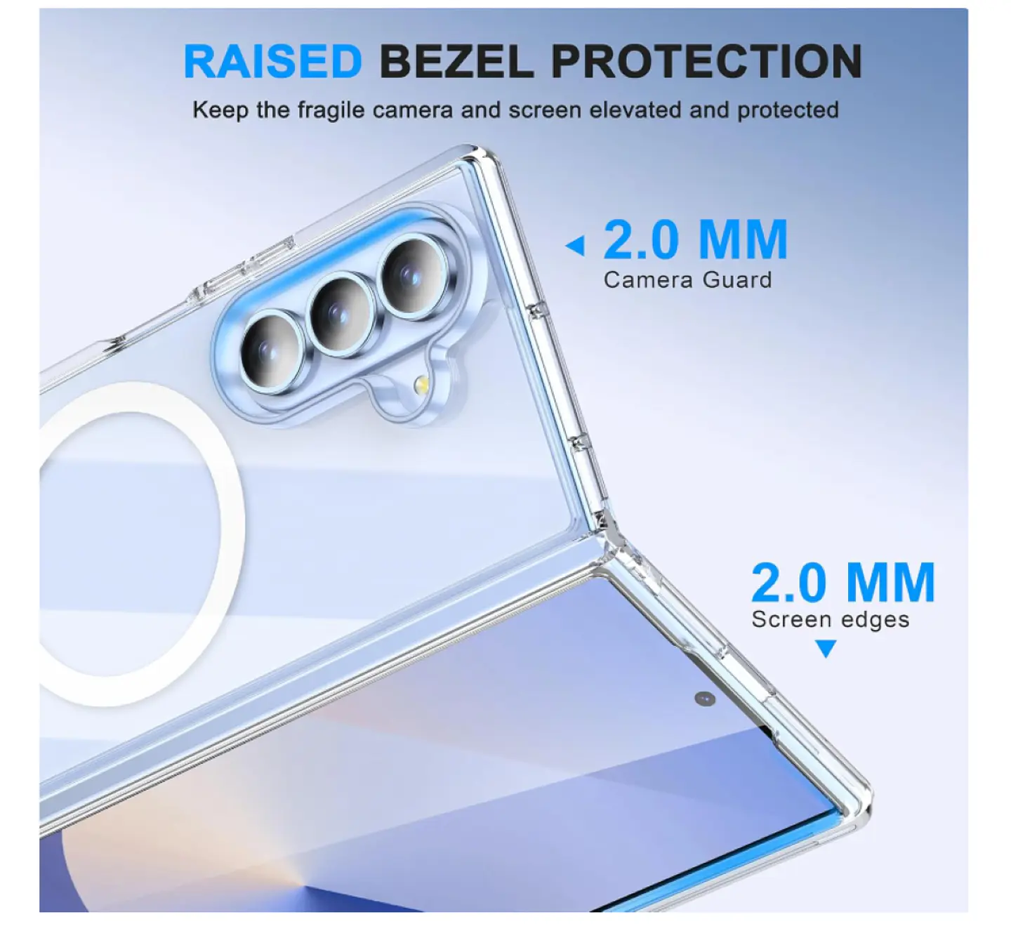 Carcasa Para Samsung Z Fold 7 Transparente MagSafe 7