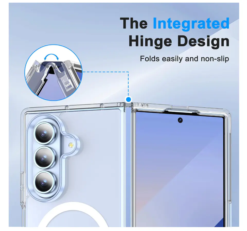 Carcasa Para Samsung Z Fold 7 Transparente MagSafe 8