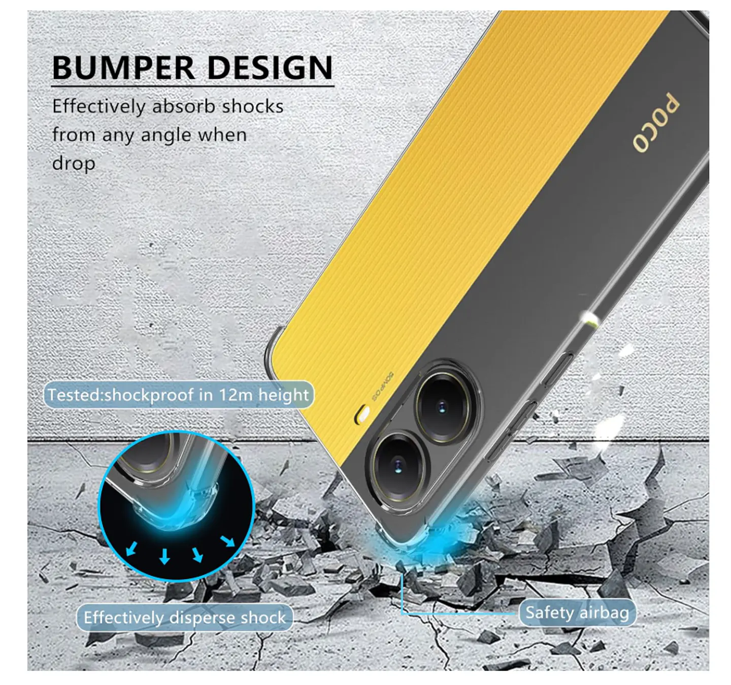 Carcasa Para Xiaomi Poco X7 Pro 5g Transparente Reforzada 3