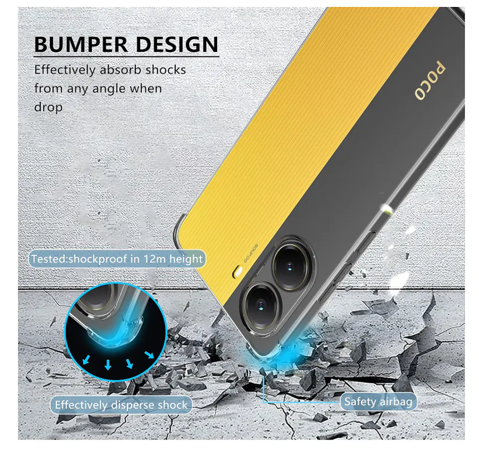 Carcasa Para Xiaomi Poco X7 Pro 5g Transparente Reforzada 3