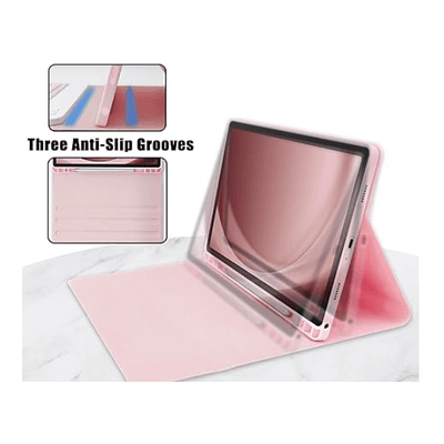 Funda Con Teclado Rosado Para Samsung A11+ Plus 11 Español