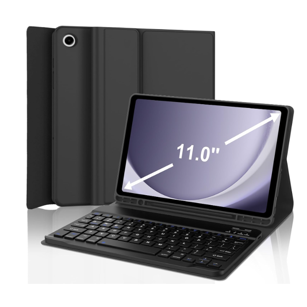 Funda Con Teclado Negro Para Samsung A11+ Plus 11 Español