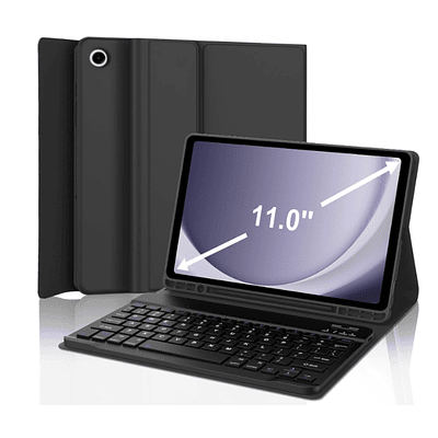 Funda Con Teclado Negro Para Samsung A11+ Plus 11 Español