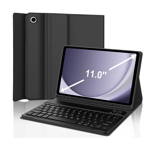 Funda Con Teclado Negro Para Samsung A11+ Plus 11 Español