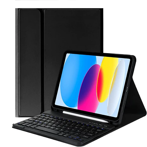 Funda Con Teclado Negro Para Samsung A11+ Plus 11 Español