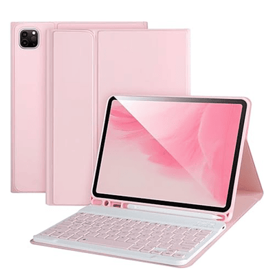 Funda Con Teclado Rosado Para iPad Pro 11 M5 2025 Español